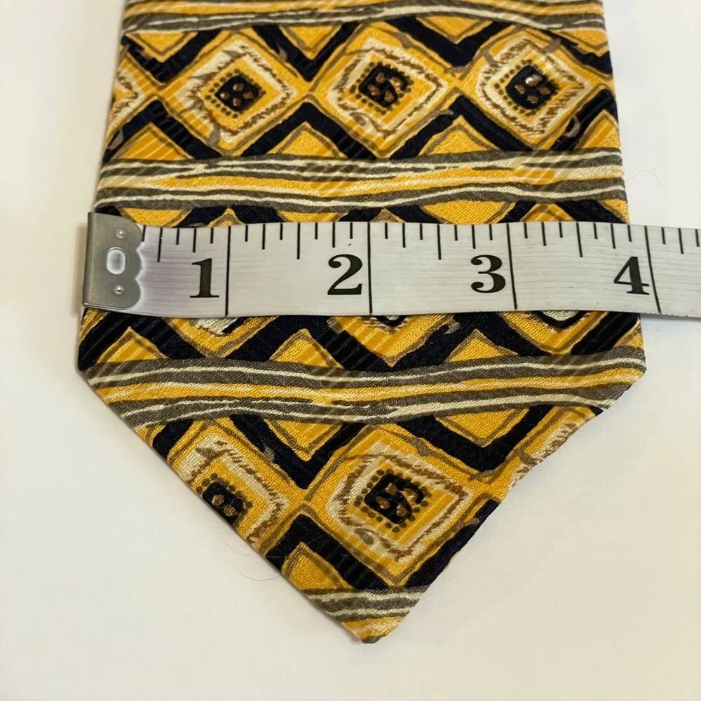 Robert Talbott 3 PC Lot Necktie Mens Gold Burgundy Navy Silk USA Career Business